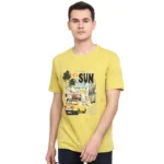 Men Printed Slim Fit Cotton T-shirt