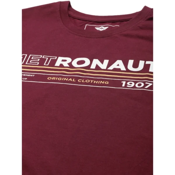 Men Maroon & White Typography Printed T-shirt